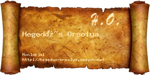 Hegedűs Orsolya névjegykártya